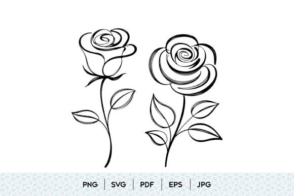 Download Rose Flower Duo SVG - Flower Collection