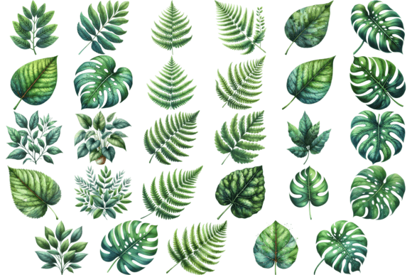 Download 29 Tropical Greenery Jungle Bundle - Green Collection