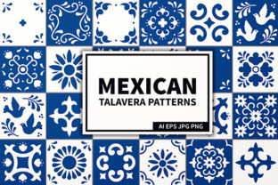 Download Mexican Talavera Tiles Patterns Set - Premium Resources