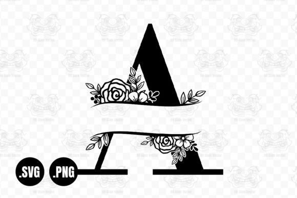 Download Flower Split Letter Capital a Monogram - Flower Collection