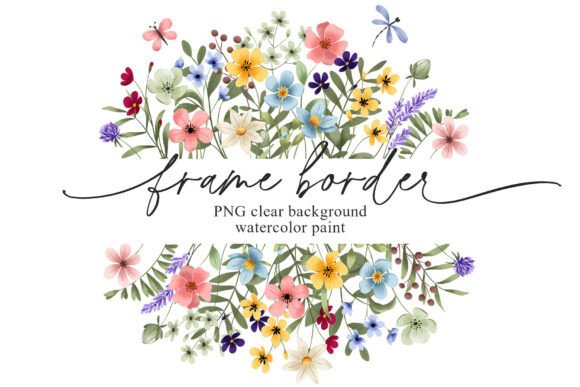 Download Flowers Frame Border Banner, Digital PNG - Flower Collection